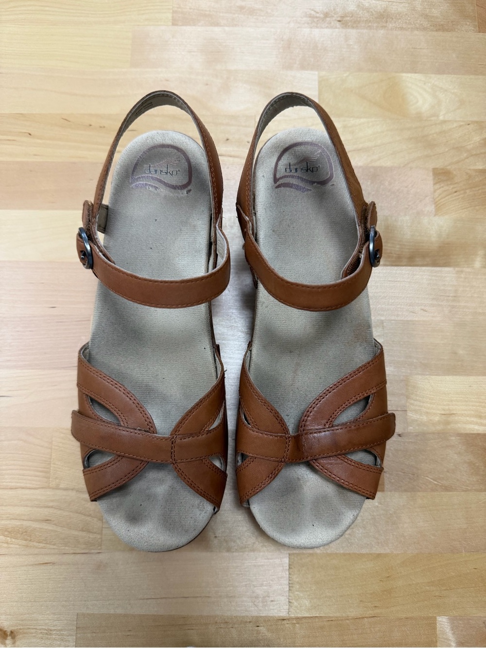 Dansko Season Sandal in Camel Full Grain leather size 40 - Picture 3 of 7